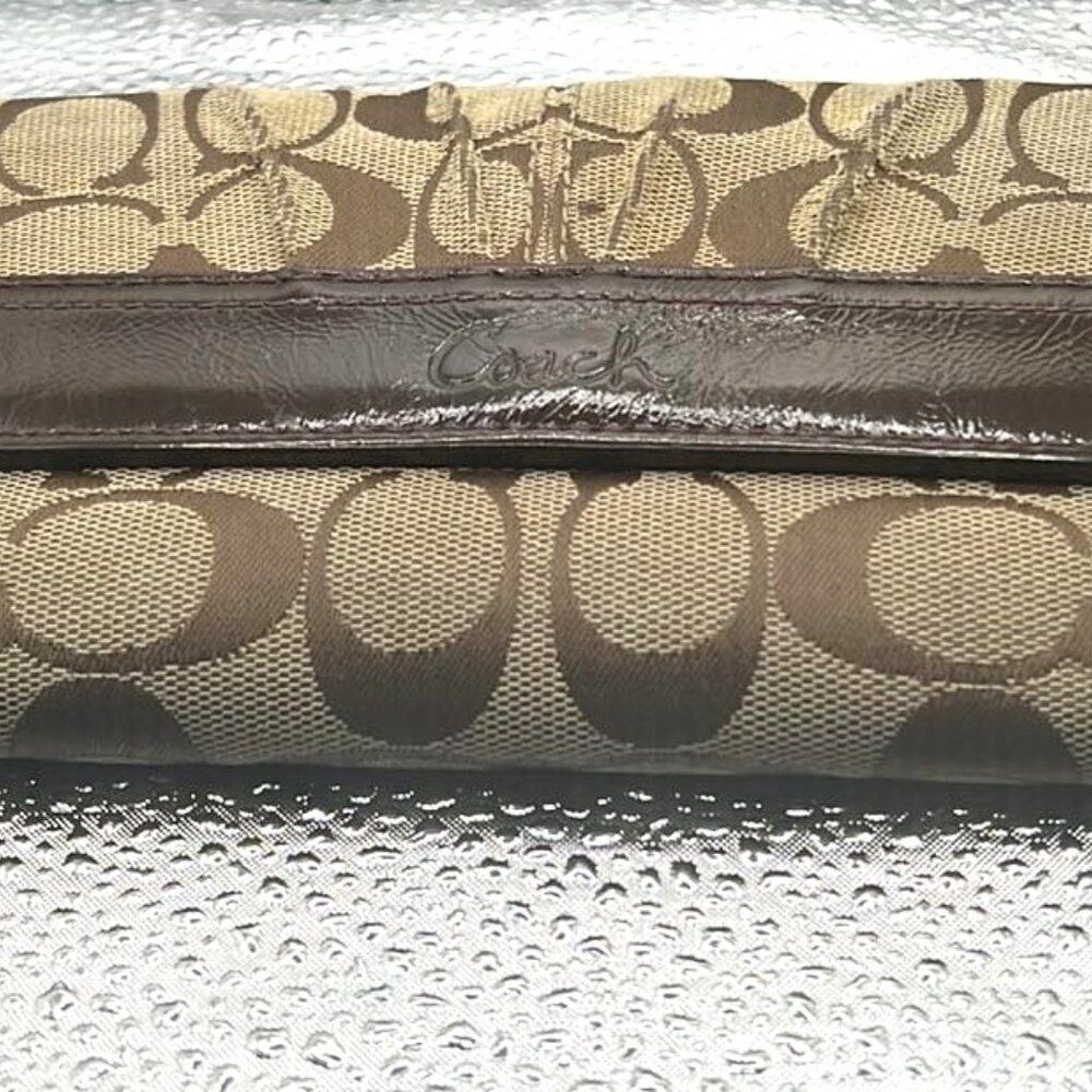 Coach Signature C Pleated Front Trifold Wallet